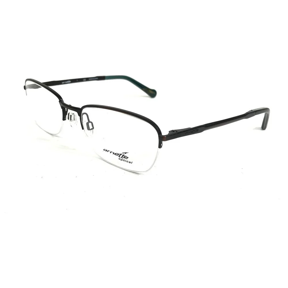 Arnette Eyeglasses Frames MOD.6084 590 Rustic Black Brown Half Rim 52-18-135